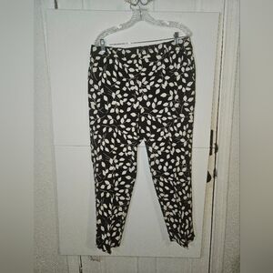 Talbots 14WP High Waist Hampshire Ankle Pant..black/white